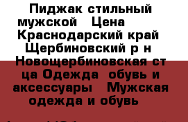 Пиджак стильный мужской › Цена ­ 500 - Краснодарский край, Щербиновский р-н, Новощербиновская ст-ца Одежда, обувь и аксессуары » Мужская одежда и обувь   